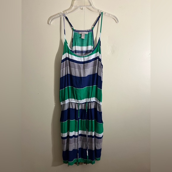 Banana Republic Smock Waist Striped Summer Dress - Size Medium - Picture 1 of 5